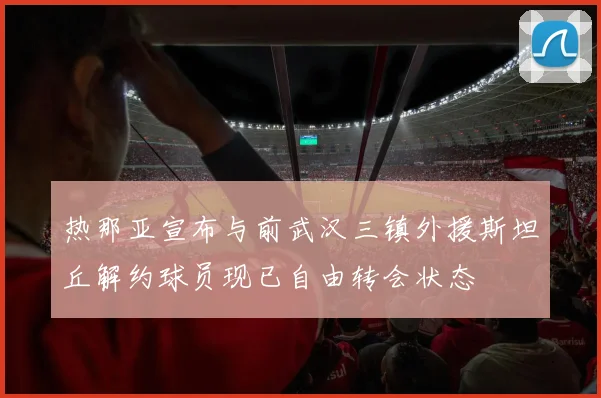 热那亚宣布与前武汉三镇外援斯坦丘解约球员现已自由转会状态